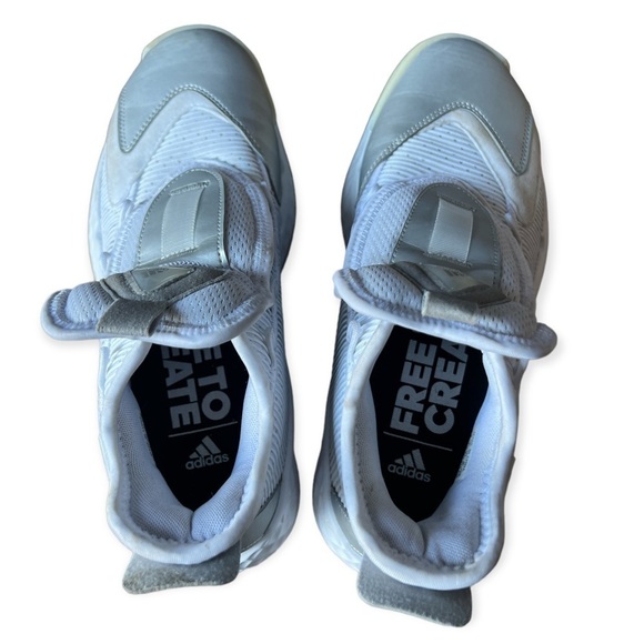 Adidas Men’s Pro Boost Low White Silver Metallic Basketball Sneakers, Size 8 - Picture 7 of 10